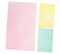 AUTSUPPL 3 piezas Redes de Baño Africanas Exfoliantes para Ducha Esponjas Ligeras para Limpieza Corporal y Exfoliación de Espalda Malla Resistente y Reutilizable Colores Rosa Verde y