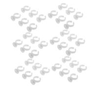 AUTSUPPL 500 Piezas Anillos Desechables para de Unidades Soporte Ajustable para Adhesivo de Pestañas y Tinta Copa para Microblading y de Uñas sin Divisores para Profesional