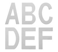 AUTSUPPL 6 Piezas Letras Adhesivas de Acero Inoxidable Resistentes al Clima para Puertas Interiores y Exteriores Señales Alfabeto Duraderas para Oficina Hotel Escuela y Apartamento