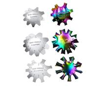AUTSUPPL 6 piezas Plantillas de Uñas de Acero Inoxidable para Manicura Francesa DIY Cortadores de Uñas Reutilizables y Fáciles de Limpiar Accesorios Profesionales Salones y Personal