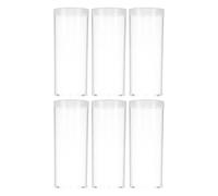 AUTSUPPL 6 Tubos Transparentes Diseño Redondo y Ligero para Almacenamiento de Monedas Coleccionables de Plástico Abs Tapa Hermética para Exhibición y Actividades al Aire Libre