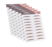 AUTSUPPL 6hojas Pegatinas De Cejas Temporales Impermeables De Transferencia Realista Color Marrón Para Maquillaje Natural De Mujeres