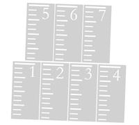 AUTSUPPL 7piezas Plantilla De Escala De Crecimiento Infantil Reutilizable Para Decoración De Pared Medidor De Altura Plástico Para Niño Niña Para Habitaciones y Guarderías