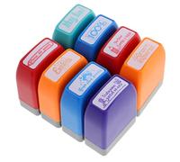 AUTSUPPL 8 piezas de Evaluación para Profesores Diseños Coloridos y Motivadores para Aula y Refuerzo Positivo Sello Autoentintable para Feedback Educativo