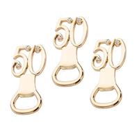 AUTSUPPL Abridor de Botellas Manual Dorado 3 Piezas Multifunción en Aleación, Obsequio Recuerdo para Bar y Fiesta, Diseño Creativo y Delicado para Bodas