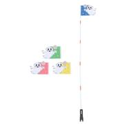 AUTSUPPL Bandera de Color Claro para Bicicleta con Poste Ligero y Base Estable, Diseño de Fantasma de Halloween Ciudad y Escuela