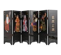 AUTSUPPL Biombo Pequeño Plegable De Madera Tradicional China, Arte Nacional Decorativo, Adorno para Escritorio y Sala, Divisor De Ambientes Interior, Pieza Artesanal Única