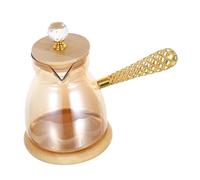 AUTSUPPL Cafetera Turca de Vidrio con Asa Lateral Aislante Hervidor para Leche y Tetera para Estufa Multifunción para Café y Té