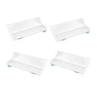 AUTSUPPL Caja Transparente de Almacenamiento para 4 Pinceles de Pintura al Óleo y Gouache, Organizador de Plástico Portátil para Materiales de Arte en Escuela y Taller
