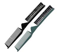 AUTSUPPL Cepillo de Pelo Plegable y Peine de Viaje para Mujer y Hombre, 2 Piezas Pequeño Compacto, Doble Uso para Cabello Liso y Rizado, Diseño Portátil para Peluquería y Uso Diario (verde