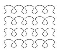 AUTSUPPL Clips metálicos para manivela de ventana 20 unidades con resorte de sujeción para regulador de puertas de automóvil en mantenimiento automotriz
