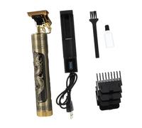 AUTSUPPL Cortapelos Eléctricos Recargables 4 Peines Guía, Diseño Retro Dorado, Kit Profesional para Hombre, Silencioso, Portátil para Uso en Peluquería y Cuidado Personal