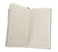 AUTSUPPL Cuaderno Presupuesto Portátil Azul PU para Registro Gastos Domésticos y Planificación Financiera Mensual