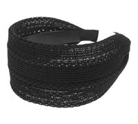 AUTSUPPL Diadema Ancha para Mujer, Banda Antideslizante Negra Malla Transpirable, Ligera y Cómoda, para Deportes y Eventos Sociales