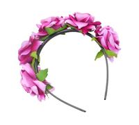 AUTSUPPL Diadema Cabello Flores de Tela Color Rosa, Ligera y Cómoda, Accesorio Creativo para Mujer en Bodas y Día Madre