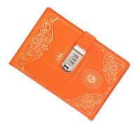AUTSUPPL Diario con Código de Bloqueo Vintage con Tapa de Pu Naranja