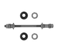 AUTSUPPL Eje Trasero de Aleación de Titanio para Bicicleta de Montaña 180 Mm Gris con Cojinetes, Kit de Buje para Ruedas Traseras en Mountain Biking