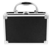 AUTSUPPL Estuche Metálico Rígido para Maquillaje de Aleación de Aluminio, Caja Organizadora Diseño Compacto para Uso en Casa y Viaje