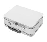 AUTSUPPL Fiambrera Metálica con Asa y Cierre, Caja de Almuerzo de Hojalata Plateada 75 Mm, Recipiente a Prueba de Fugas para Alimentos, Fiambrera Portátil Multiusos para Oficina y Hogar