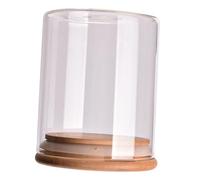 AUTSUPPL Frasco De Vidrio Transparente 175 Ml Con Tapa De Bambú Hermética, Tarro De Cristal Sellado Con Anillo De Silicona, Envase Para Almacenamiento De Té y Alimentos Secos Cocina