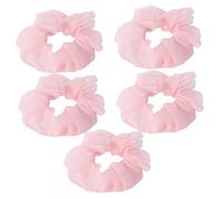 AUTSUPPL Gomas Pelo De Organza 5 Unidades Tamaño Grande, Color Rosa, Ligereza y Protección Del Cabello Para Mujer, Accesorios De Verano Para Peinados Casuales y Recogidos
