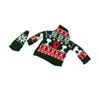 AUTSUPPL Juego de 1 Funda de Punto Verde para Botella de Vino Accesorio Navideño Reutilizable Ropa Decorativa para Botellas Adecuado para Decoración y Fiestas Navideñas