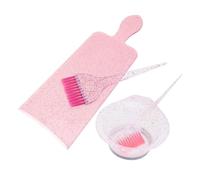 AUTSUPPL Kit de Tintura para Cabello con Cuenco Mezclador y Cepillo Juego de Aplicación para Salones y Uso Doméstico Set de Tazón y Brocha para Mechas Color Rosa