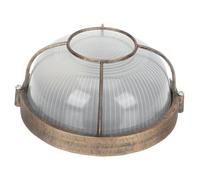 AUTSUPPL Lámpara de Pared LED de Mamparo Exterior Resistente al Polvo y Agua, Diseño Vintage Ovalado de Aluminio para Jardín y Pasillo, Aplique Empotrado, Luz Decorativa para Exteriores, 1