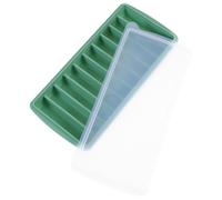 AUTSUPPL Molde de Silicona para Cubitos de Hielo en Barra, Bandeja 10 Cavidades, Color Bamboo Verde, Molde Flexible y Seguro para Hacer Hielo en Casa, Reutilizable y Fácil de Desmoldar