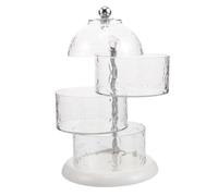 AUTSUPPL Organizador De Maquillaje Con Compartimentos Para Puff Caja De Almacenamiento De Plástico Para Vanity Accesorios Para Escritorio y Mesa De Maquillaje