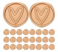 AUTSUPPL Pegatinas de Sello de Laca al Fuego Autoadhesivas de Cera Diseño Corazón, 50 Unidades, Adhesivo Decorativo para Sobres, Invitaciones y Manualidades de Boda