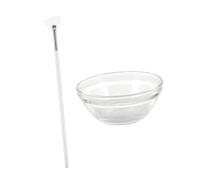 AUTSUPPL Pincel Aplicador De Mascarilla Facial y Cuenco Para Mascarilla 2 Piezas Tamaño Grande, Cepillo De Nylon Mango De Aluminio Para Cuidado Piel, Uso Doméstico y Viajes