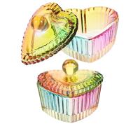 AUTSUPPL Plato Multifunción para Uñas de Vidrio Tapa Vaso Limpiador para Pinceles Accesorio Profesional para Manicura y Decoración 2 Piezas Uso en Salón y Cuidado Personal