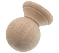 AUTSUPPL Remate de Madera Maciza para Postes de Jardín Diseño Redondo Tallado a Mano, Acabado Rústico Beige Adecuado para Decoración al Aire Libre Habitaciones