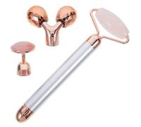 AUTSUPPL Rodillo Masajeador Facial Eléctrico de Jade Polvo de Cristal para Piel del Rostro, Alivia Tensión Muscular y Reduce Arrugas, Adecuado para Cuidado Facial