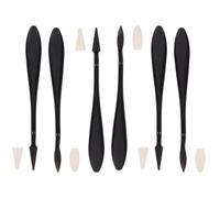 AUTSUPPL Set de 6 Difuminos para Dibujo Negro Esponja Reemplazable, Herramienta de Mezcla para Artistas Que Aman el Boceto, Material de Dibujo sin Dañar Obra