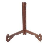 AUTSUPPL Soporte para Platos y Estante para Pasteles de Té de Madera Marrón, Base Resistente, Estructura Sólida y Ligera, Fácil de Limpiar, para Platos y Objetos Pequeños, Uso en Casa