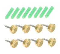 AUTSUPPL Tapas Decorativas De Tornillos De Latón Puro 16 Mm, Cobertura Para Clavos De Espejos y Letreros, Juego De 8 Piezas, Para Uso Publicidad y Montaje Profesional