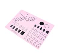 AUTSUPPL Tapete Acrílico para Uñas de Silicona Rosa, Alfombrilla para Práctica Diy, Adecuado para Enseñar Técnicas y Aprender Consistencia en Decoración de Uñas