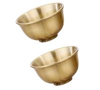 AUTSUPPL Tazas de Té Retro de Bronce 2 Piezas, Vaso Pequeño para Whisky y Licor, Resistente al Calor, Adecuado para Uso en Hogar y Oficina, Copa Vintage Estilo Europeo