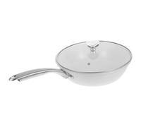 AUTSUPPL Wok de Cerámica con Tapa para Cocina, Sartén Antiadherente con Diseño Multipropósito y Retención de Calor, Adecuado para Estufa Eléctrica y Vitrocerámica