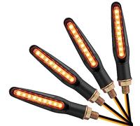 AUTTGINN 12V LED Intermitentes Moto Homologados de E-Marked E24 Impermeable IP67 Luces de Señal de Giro para M10 Motocicleta Scooter