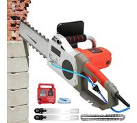 AUTUMFLATGAO Cortadora De Hormigón, Sierra Eléctrica para Hormigón, Cortadora De Piedra, Motosierra para Hormigón Sin Polvo, con Bomba De Agua, 2 Cadenas Y 2 Espadas Guía, Profundidad De Corte 480