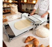 AUTUMFLATGAO Laminadora De Masa Automática, Laminadora Eléctrica Plegable para Pizza, Grosor Ajustable De 2 a 30 mm, Acero Inoxidable, Marcha Adelante/Atrás, para Uso Doméstico Y Comercial