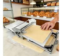 AUTUMFLATGAO Laminadora De Masa Eléctrica De 40" - Máquina Plegable para Repostería con Inversión Automática, Grosor Ajustable De 2 a 30 mm para Panadería Casera, Croissants Y Tartas