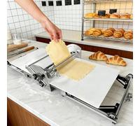 AUTUMFLATGAO Laminadora De Masa Eléctrica Plegable, Laminadora Automática para Repostería Y Pizza, Ajuste De Grosor De 2 a 30 mm, Laminado hacia Adelante Y hacia Atrás para Pequeñas Empresas