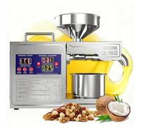 AUTUMFLATGAO Prensa Aceite Oliva Automática De 820W, Maquina Cortar Aceitunas En Frío Y Caliente para El Hogar, Extractor De Aceite Eléctrico para Aceitunas, Cacahuetes, Sésamo, Soja Y Nueces