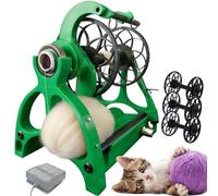 AUTUMFLATGAO Rueca Eléctrica, Rueca para Hilar Lana Y Fibras, Velocidad Ajustable, Velocidad Máx De 800 RPM, Capacidad De 120 G, Función De Giro hacia Adelante Y hacia Atrás Green