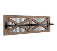 Autumn Alley Toallero rústico de Granja - Toallero de Madera - Soporte para Toallas de Granja para baño rústico y decoración de Estilo de Cocina de Granja - Montaje en Pared de 24 Pulgadas, marrón