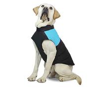 Autumn and Winter Dog Clothes Thick Dog Clothes Windproof Pet Jackets Pet Supplies Back Pull Loops Pink 5XL (Blue Large)